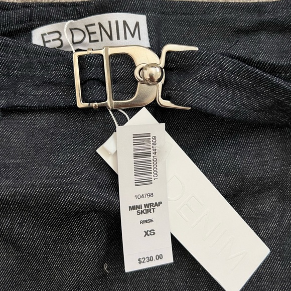 EB Denim Wrap Mini Skirt - Picture 7 of 10